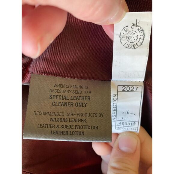 Vintage Wilsons Leather Womens Button Up Leather Jacket Thinsulate Lining M - Picture 9 of 11